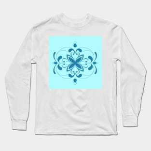 blue mandala Long Sleeve T-Shirt